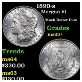 1890-s Morgan Dollar $1 Grades Select+ Unc
