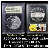 2002-P Olympics Modern Commem Dollar $1 Grades GEM
