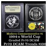 1994-s World Cup Modern Commem Dollar $1 Grades GE