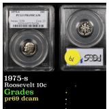 PCGS 1975-s Roosevelt Dime 10c Graded pr69 dcam By