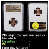 NGC 2009-p Formative Years Lincoln Cent 1c Graded
