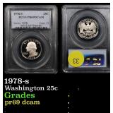 PCGS 1978-s Washington Quarter 25c Graded pr69 dca