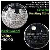America In Space Scientist On The Moon 1oz .925 St