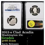 NGC 2012-s Clad Acadia Washington Quarter 25c Grad