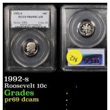 PCGS 1992-s Roosevelt Dime 10c Graded pr69 dcam By