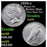 1926-s Peace Dollar $1 Grades Choice AU/BU Slider