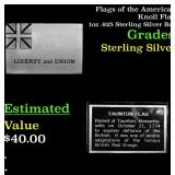 Flags of the American Knoll Flag 1oz .925 Sterling