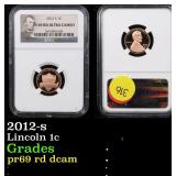 NGC 2012-s  Lincoln Cent 1c Graded pr69 rd dcam By