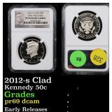NGC 2012-s Clad Kennedy Half Dollar 50c Graded pr6