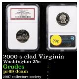 NGC 2000-s clad Virginia Washington Quarter 25c Gr