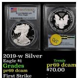 PCGS 2019-w Silver Silver Eagle Dollar $1 Graded p