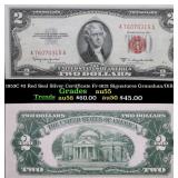 1953C $2 Red Seal Silver Certificate Fr-1621 Signa