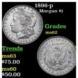1896-p Morgan Dollar $1 Grades Select Unc