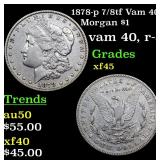 1878-p 7/8tf Vam 40 Morgan Dollar $1 Grades xf+