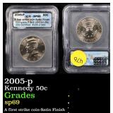 2005-p Kennedy Half Dollar 50c Graded sp69 By ICG