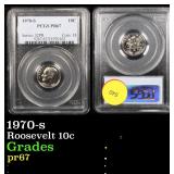 PCGS 1970-s Roosevelt Dime 10c Graded pr67 By PCGS