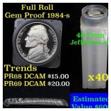 Proof 1984-s Jefferson nickel 5c roll, 40 pieces
