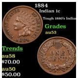 1884 Indian 1c Grades Select AU