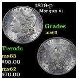 1879-p Morgan $1 Grades Select Unc