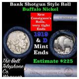 Buffalo Nickel Shotgun Roll in Old Bank Style 