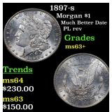 1897-s Morgan $1 Grades Select+ Unc