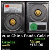 2013 China Panda Gold 20 YN Graded ms69