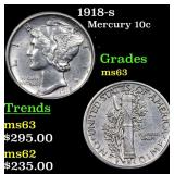 1918-s Mercury 10c Grades Select Unc