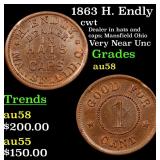 1863 H. Endly cwt Grades Choice AU/BU Slider