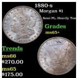 1880-s Morgan $1 Grades GEM+ Unc