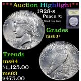 *Highlight* 1928-s Peace $1 Graded Select+ Unc