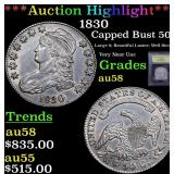 *Highlight* 1830 Capped Bust 50c Graded Choice AU/