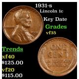 1931-s Lincoln 1c Grades vf++