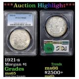 *Highlight* 1921-s Morgan $1 Graded ms65