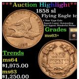 *Highlight* 1858 sl Flying Eagle 1c Graded Select+