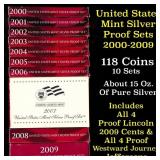 Group of 10 United States Mint Silver Proof Sets 2