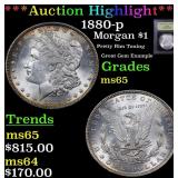 *Highlight* 1880-p Morgan $1 Graded GEM Unc