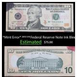 *Mint Error* 2013 $10 Federal Reserve Note Ink Ble