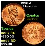 1956-d Lincoln 1c Grades GEM++ Unc RD
