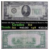 1934A $20 New York Green Seal Federal Reserve Note