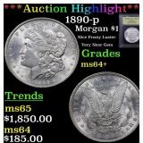 *Highlight* 1890-p Morgan $1 Graded Choice+ Unc