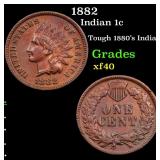 1882 Indian 1c Grades xf