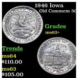 1946 Iowa Old Commem 50c Grades Select+ Unc
