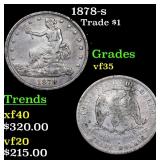 1878-s Trade $1 Grades vf++