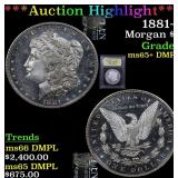 *Highlight* 1881-s Morgan $1 Graded GEM+ DMPL