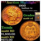 *Highlight* 1900 Indian 1c Graded GEM+ Unc RD