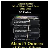 Group of 5 United States Mint Silver Proof Set 201