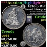 *Highlight* 1876-p BF-2 Seated Liberty 20c Graded