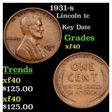 1931-s Lincoln 1c Grades xf