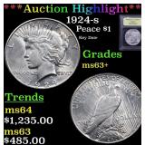 *Highlight* 1924-s Peace $1 Graded Select+ Unc