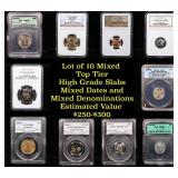 10 High Graded Top Tier Slabed Coins